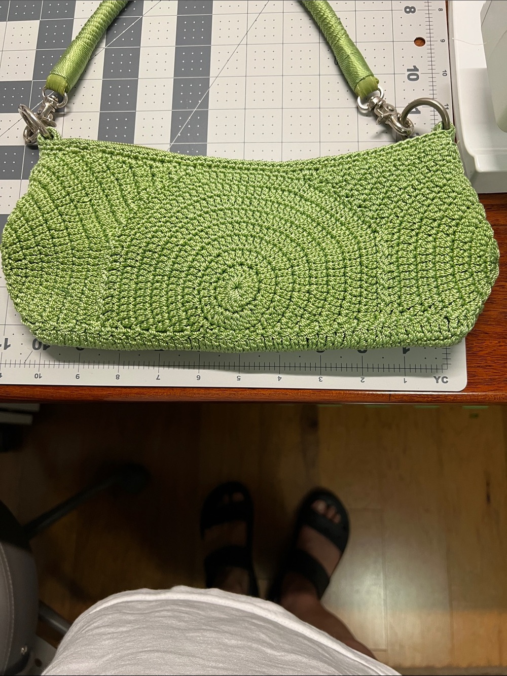 THE SAK Green Crocheted Shoulder Bag - Picture 6 of 7